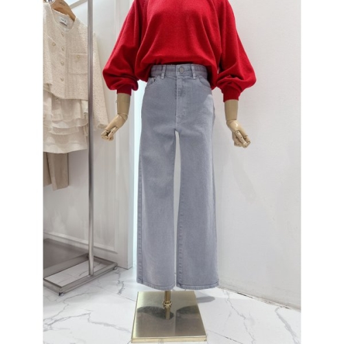 Ab.f.z 인밴딩 블루 그레이 면 팬츠 ATA5HE38G