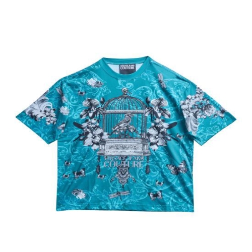 베르사체 반팔 티셔츠 79GAH6XC JS506 U20 VERDE ACQUA