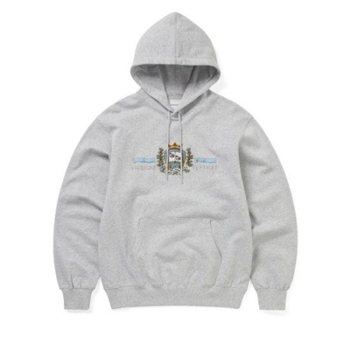 디스이즈네버댓 THISISNEVERTHAT Crest Hoodie Heather Grey TN251TSWHO03HGR 350916