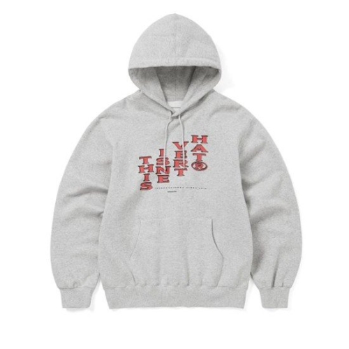 디스이즈네버댓 THISISNEVERTHAT Vertical Logo Hoodie Heather Grey TN253TSWHO09HGR 35..