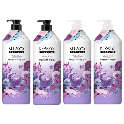 케라시스 바이올렛 로즈 퍼퓸 샴푸 1000ml 2개+린스 1000ml 2개 4종세트