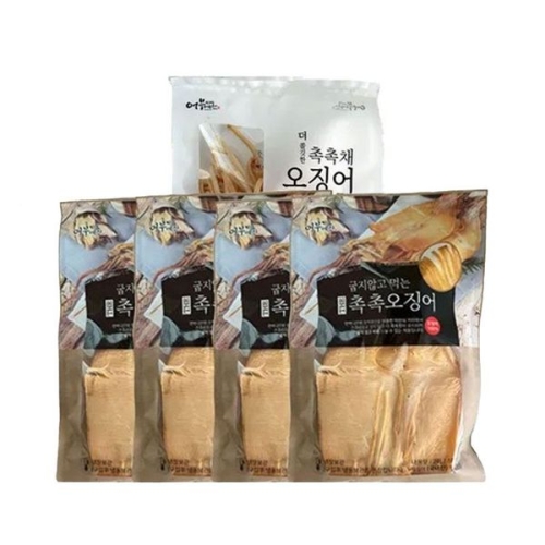 어부예찬  국내산 촉촉오징어 왕특대 8미(2미X4봉)+오징어채 1봉(50gX1)