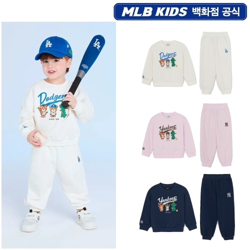 MLB키즈 메가베어 프렌즈 아트웍 맨투맨 세트 (7AS2C0161)