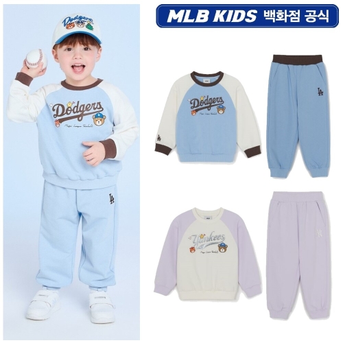 MLB키즈 메가베어 프렌즈 라글란 맨투맨 세트 (7AS2C0261)