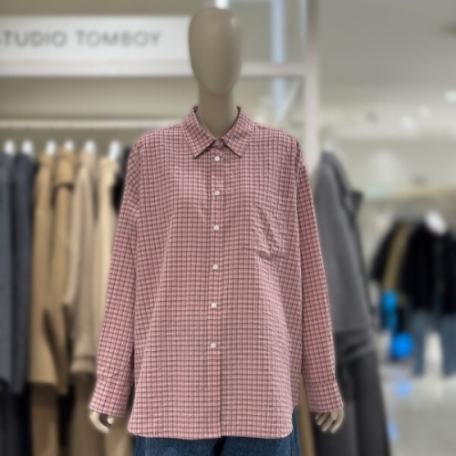 스튜디오톰보이 여성 스몰 체크 오버핏 셔츠 9176221987