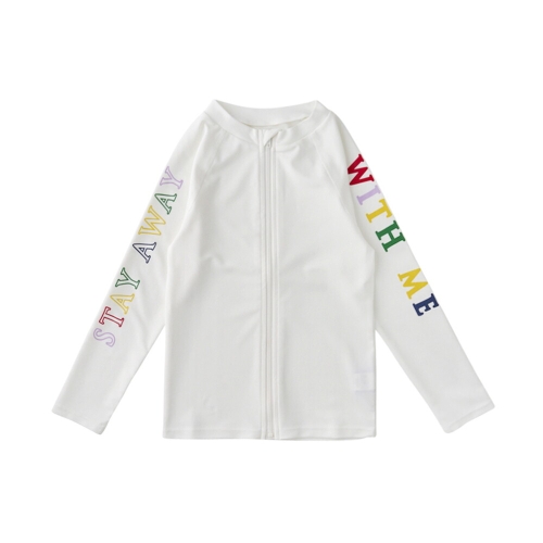 서양네트웍스 리틀그라운드 데님인더박스 레터링 집업 래쉬가드 76111-620-02