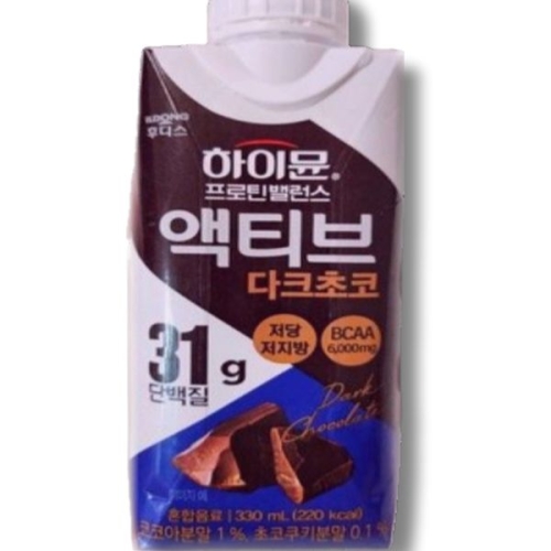 일동후디스 하이뮨 프로틴 밸런스 액티브 다크초코 330ml