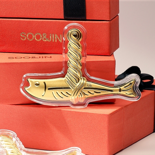 수앤진골드  순금 액막이 명태 골드바 0.2g