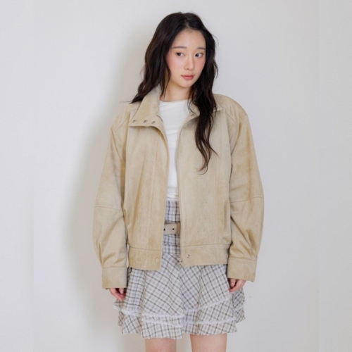 올리브데올리브 여성 하이넥돗도 블루종 점퍼 OL6SJ1610