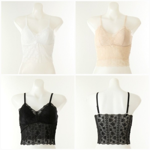 비너스 여성스럽고 섬세한 꽃 자카드레이스 컵란쥬 탑 D-JVLGC853