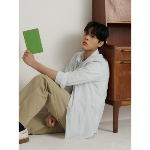 빈폴 남성 변형 스트라이프 셔츠 라이트 그린 BC6364C16L