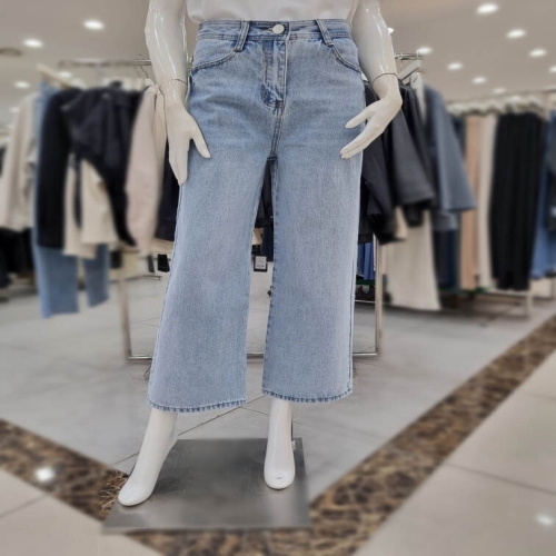 더아이잗 봄.가을용 스티치 데님 팬츠 IP4M8SL811BL_DJ