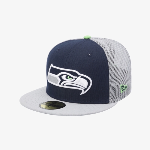 돌핀 뉴에라 NFL 시애틀 시호크스 베이직 메쉬 피티드캡 오션블루/ 그레이_15131683