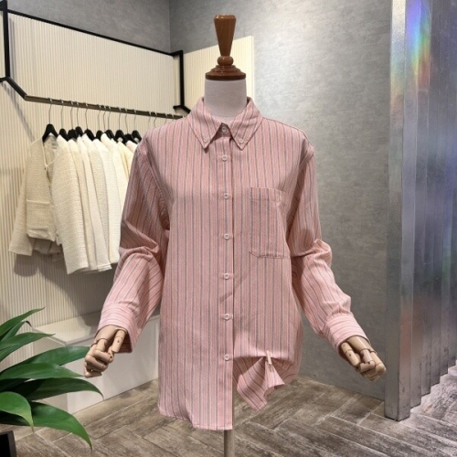 Ab.f.z AOA2HB041_언발 박시 스트라이프 셔츠