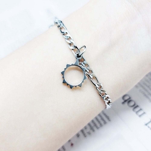 오너클랜  bns 써지컬 학생 우정 커플 하트 자석 해와달 팔찌 실버 WFM0F1F260205