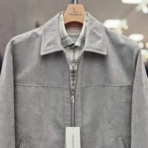 트레몰로 HC14 스 웨이드 점퍼 주 스웨이드 평에리 점 S46344507