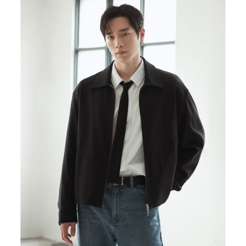 드로우핏 ltgt DRAW FIT 서강준 PICK 도브 울 블루종 자켓 BLACK DFJK5392BK 1014101