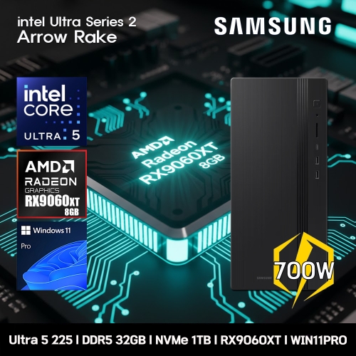 삼성전자 데스크탑 Tower DM500THZ-Z5ADT RX9060XT Win11Pro