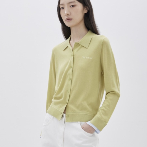 ZOOC 울100 코튼 블록 카라 가디건 Z261KSL013
