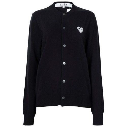 꼼데가르송 화이트 하트 니트 가디건 블랙 AX N061 051 1 153078516