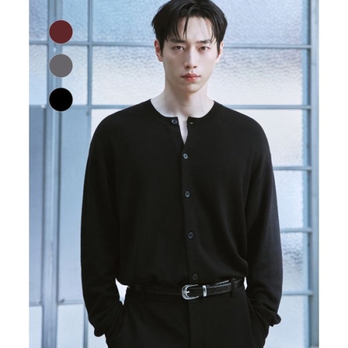 드로우핏 DRAW FIT 서강준 PICK울 실크 라운드 크롭 가디건 3color DFKN6106