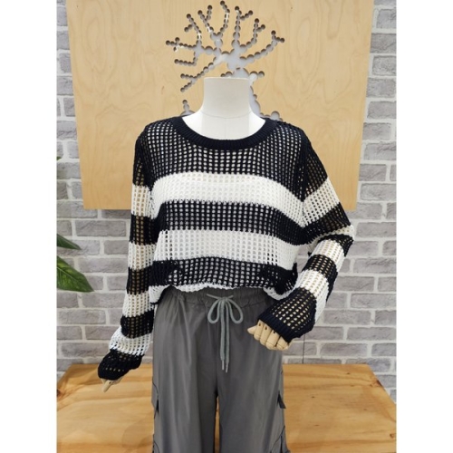 레코브 SET 이너탑 스트라이프 스카시 니트 LC31F5KN511S