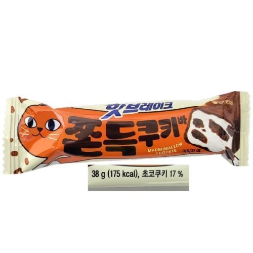 오리온  핫브레이크 쫀득쿠키바 38g