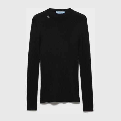 프라다 버진 울 크루넥 슬림핏 티셔츠 P24Z2C 18PXF0002 S OOO