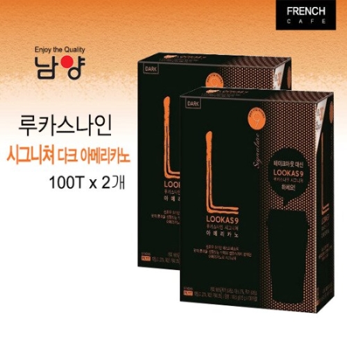 남양유업 프렌치카페 루카스나인 쁘띠 다크 아메리카노 스틱 100개입