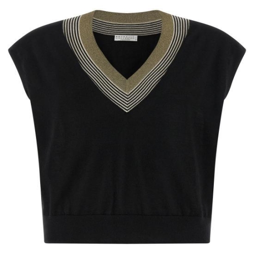브루넬로쿠치넬리 Sparkling Neckline vest M13836712CDN23