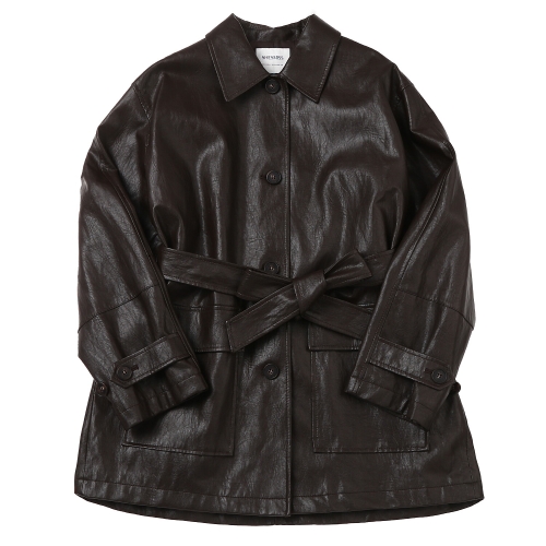 쉬즈미스 페이크 레더 트렌치 맥코트SWWBYP12040