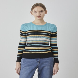 올리비아로렌 멀티스트라이프 골지니트 VVCBL5S1381_ehwd