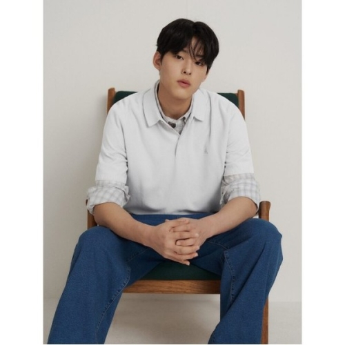 빈폴 남성 코튼실크 칼라넥 니트 라이트 그레이 BC6251C212