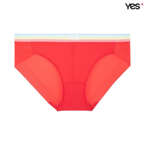 YES 속옷 레인보우 레드 헴팬티 YSWPY614