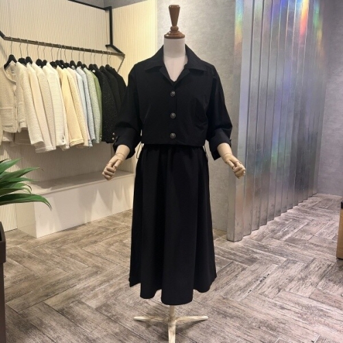 Ab.f.z 민소매 원피스 롤업 소매 자켓 셋트 AOA5HO331