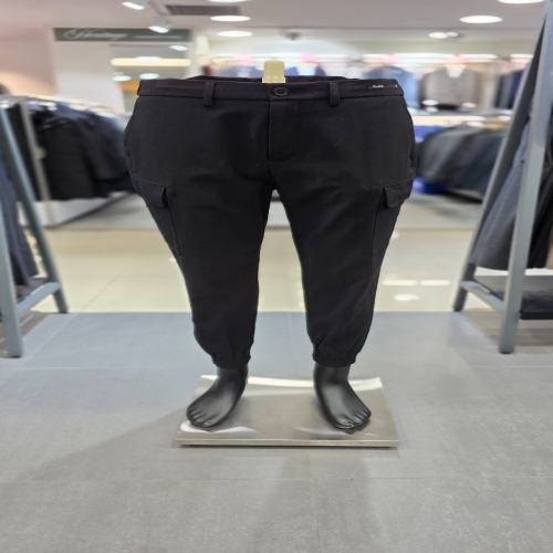 레노마 S/S 봄,여름 블랙 사방스판 밴딩 카고 조거 팬츠 PIMBP10_BP_BP