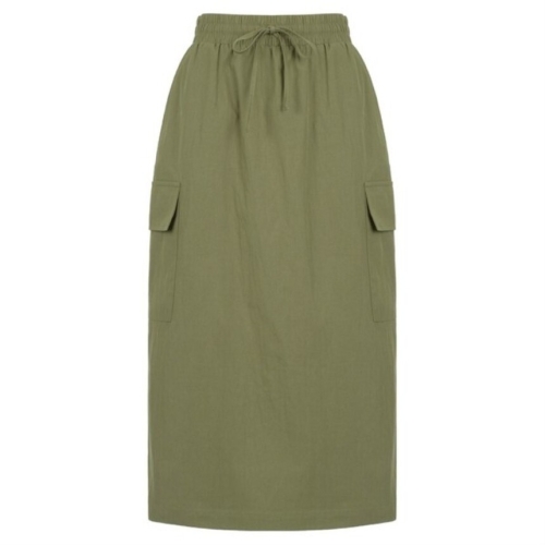 Ab.f.z 여성용 데일리 밴딩 카고 포켓 스커트 AFY3QSA1