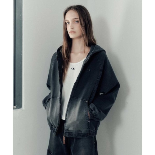 오아이오아이 OIOI COLLECTION 헤리티지 데님 후드 집업 BLACK OK3C1MKO70BKA 133731