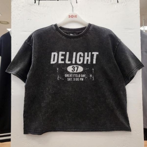 소이 HC22 5부 컷팅 스톤 워싱 셋업티 여아 여름용 블랙 면 박스핏 워싱 5부 셋 S46618192