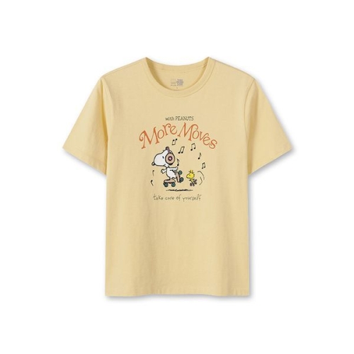 탑텐 여성 코튼 콜라보 반팔티 PEANUTS MSF2TS2004