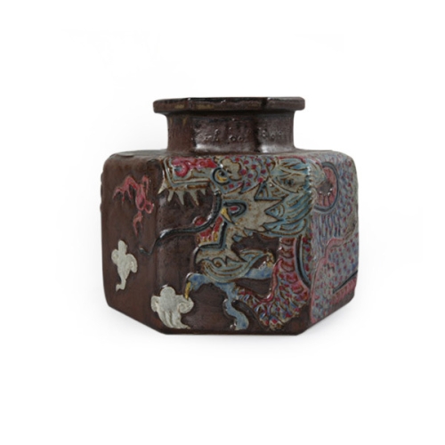 박씨상방  고분청 무광 육각 용문