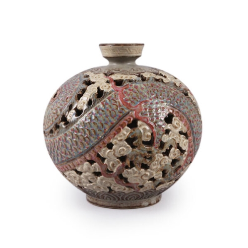 박씨상방  고분청 용문 이중 투각 행꼬 중