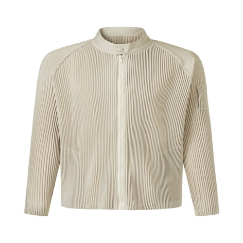 옴므 유틸리티 스탠드카라 플리츠 재킷_UPJKS026001