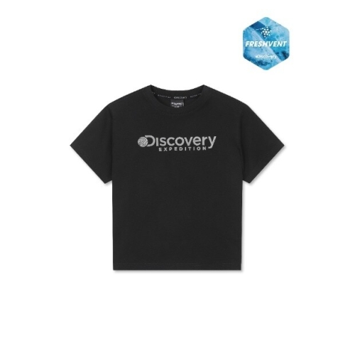 디스커버리 M 키즈반팔티 BQK DKRS61053-BKS 키즈 프레시벤트 에센셜 빅로고 반팔티셔츠