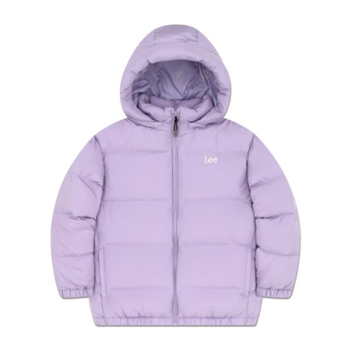 LEE KIDS 트위치 로고 레귤러핏 숏푸퍼 덕다운 숏패딩 라벤더 L케이투 K2404DP01LV 423607