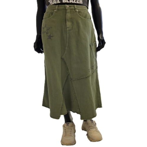 JEEP 여성 데끼 우븐 롱 스커트 JR2SKF001