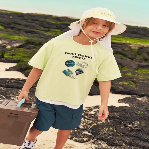 블랙야크키즈 랜드패치냉감반팔세트OV3S클라이밍반팔세트3 1BKSEMU907,1BKSEMU909