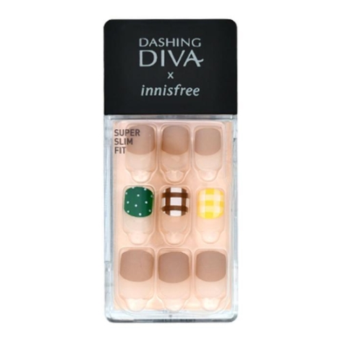 데싱디바 x이니스프리 매직프레스 70호 도트 앤 체크 젤네일