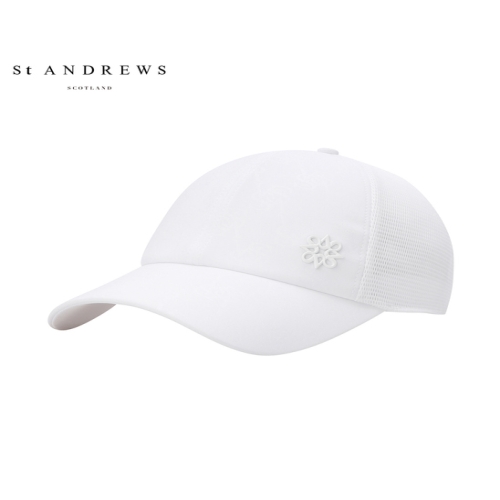 세인트앤드류스  STA 로고 패턴 메쉬 볼캡 811F2CP204_WH