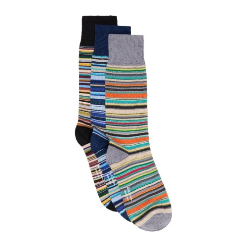 폴스미스 남성 멀티컬러 시그니처 스트라이프 양말 세트 261260M220008
